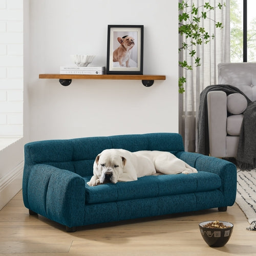 Soft and comfortable pet sofa with backrest and armrests, suitable for medium and large dogs