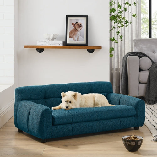 Soft and comfortable pet sofa with backrest and armrests, suitable for medium and large dogs